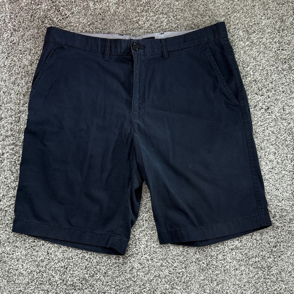 Tommy Hilfiger Navy Blue Flat Front Shorts